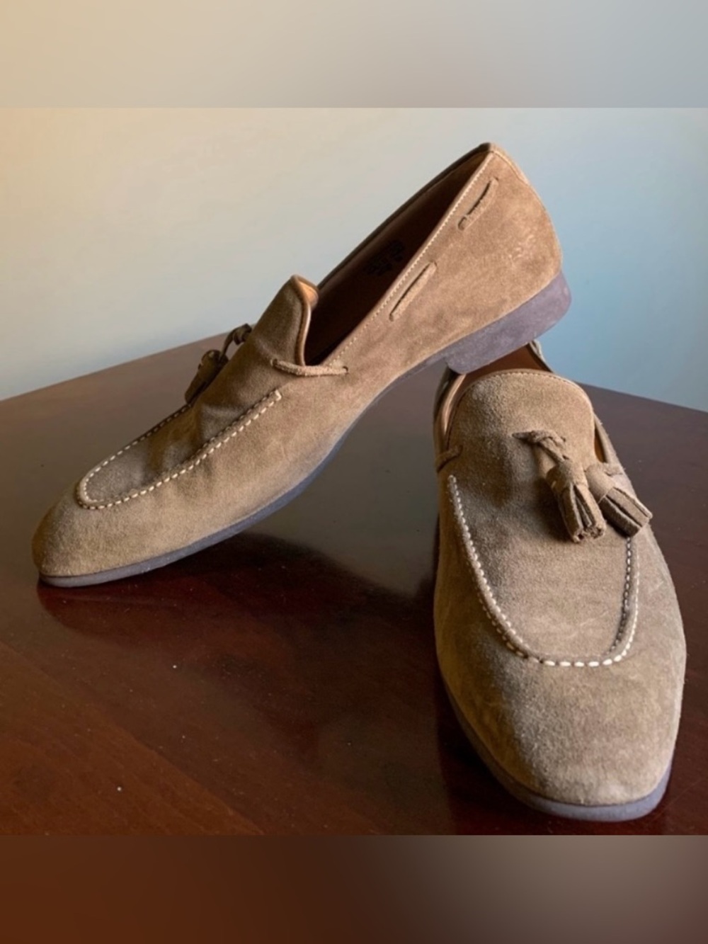 Scarpe Di Bianco Suede Tassel Loafer with flaws